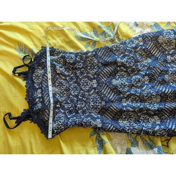 Brand New Foxiedox Women’s XS Blue Embroidered Fringe Maxi Dress Summer - Picture 7 of 8